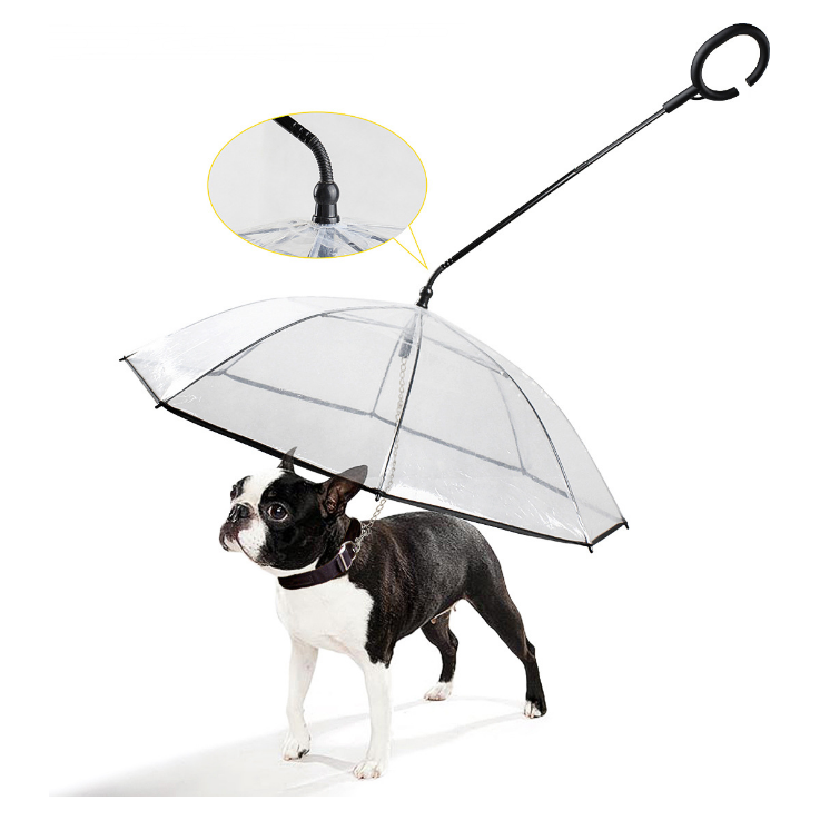 Brighten Rainy Days: Transparent Pet Umbrella
