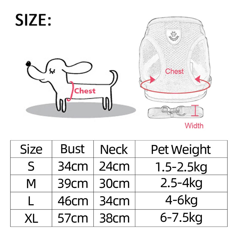 Adjustable Vest Pet Harness: Freedom and Comfort