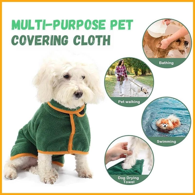 Efficient Drying and Protection - Pet Drying Coat for Quick Drying and Cozy Warmth