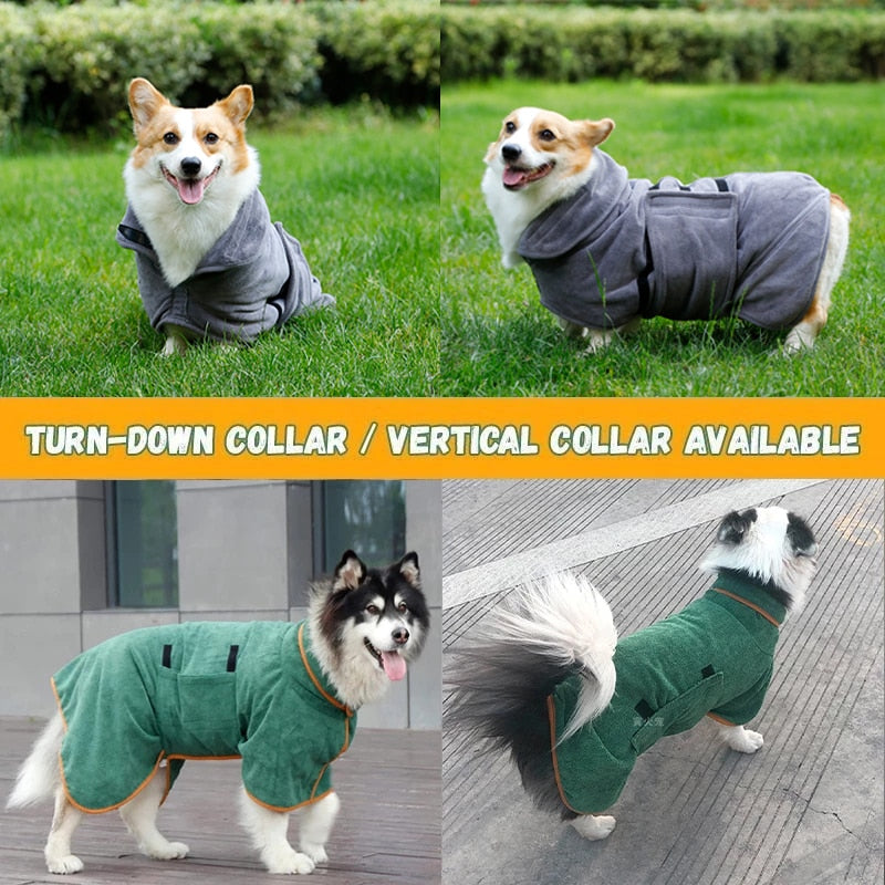 Efficient Drying and Protection - Pet Drying Coat for Quick Drying and Cozy Warmth