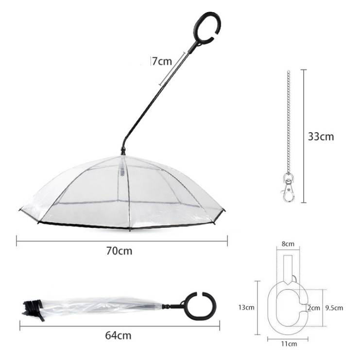 Brighten Rainy Days: Transparent Pet Umbrella