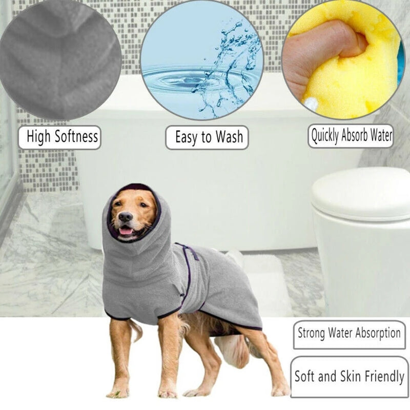 Stylish and Practical - Dog Microfiber Bathrobes for Fashionable Pups