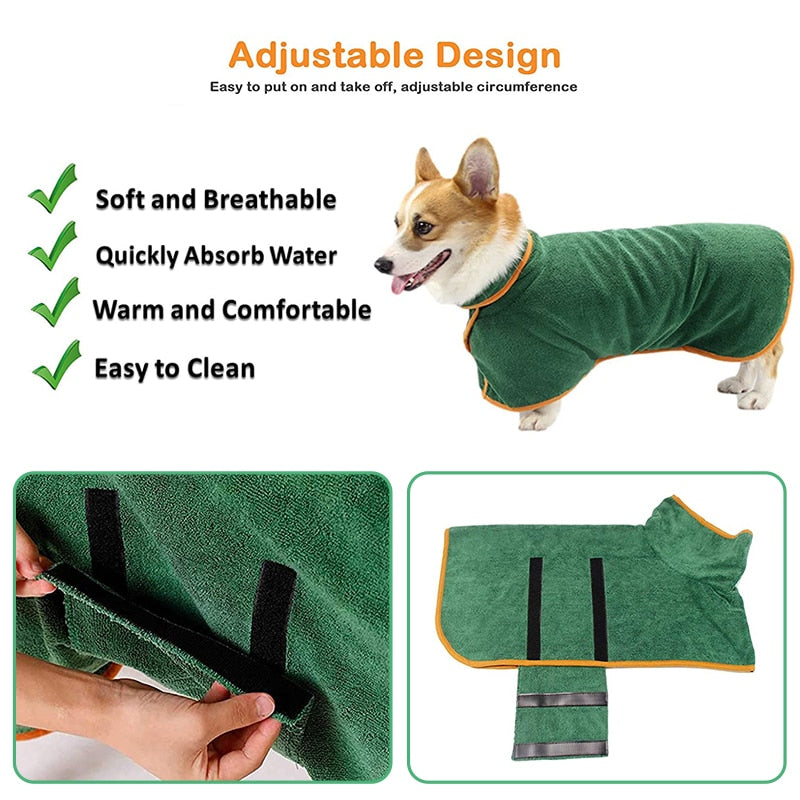 Efficient Drying and Protection - Pet Drying Coat for Quick Drying and Cozy Warmth