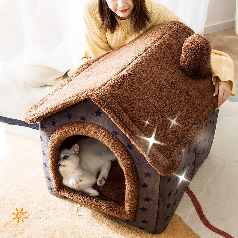 Cozy Comfort: Soft Winter Dog Cat Bed House