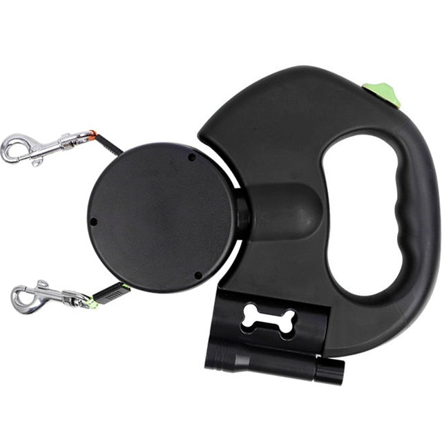 Automatic Dual Retractable Dog Leash: Freedom and Control in Every Step!